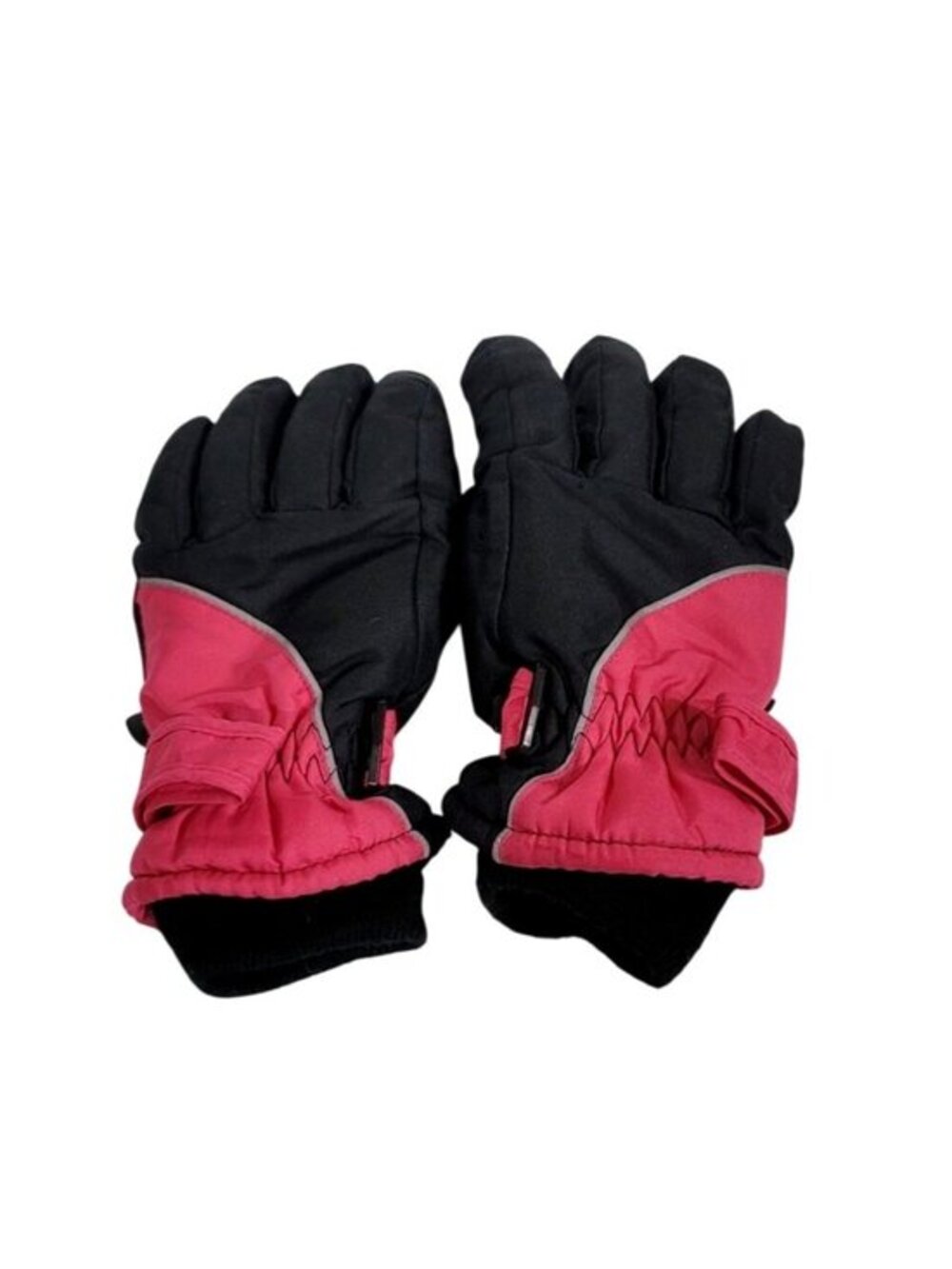 Thinsulate Black Pink Insulated Gloves Adjustable Strap Thermal Lining Women's S